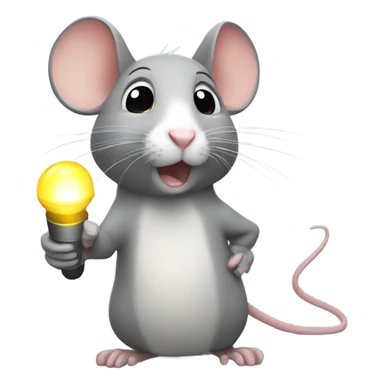 Mice with a flashlight  sticker