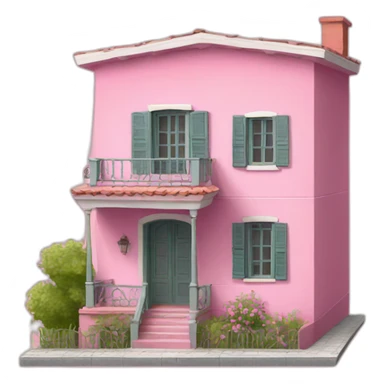 argentinian pink house sticker