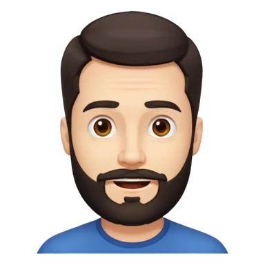 
<emoções>
{{Passar o sentimento de satisfação, de felicidade e leveza}}  
</emoções>

<elementos_visuais>
{{Um homem com barba média, cabelo curto e expressões fortes. De preferencia só um rosto flutuante}}  
</elementos_visuais> sticker