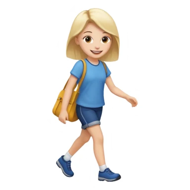girl walking sticker