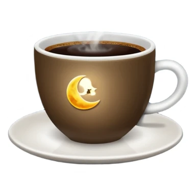 The moon over a cup of coffee  sticker