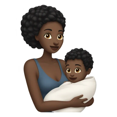 mom holding baby boy with white skin and black hair and white skin newborn boy baby white skin black hair sticker