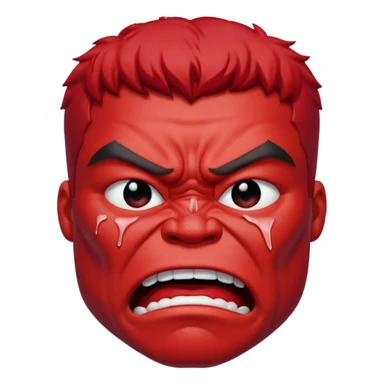 hulk vermelho chorando sticker