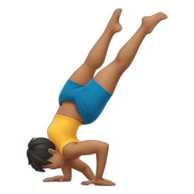 Handstand one hand sticker