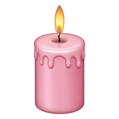 make a candle in girly  light pink tones. sticker