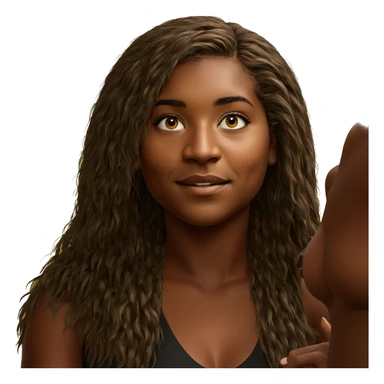 realistic portrait of young woman sticker