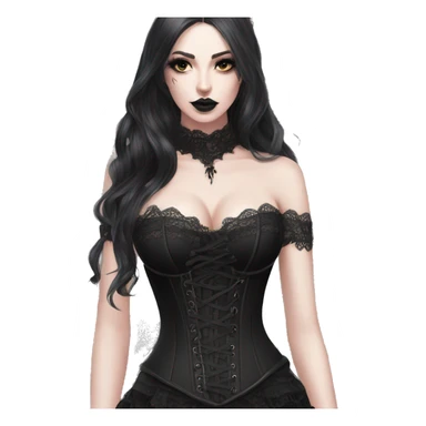 gothic lace corset black sticker