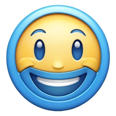 buffering symbol with a smiling face sticker
