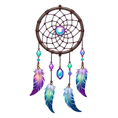 Iridescent nebula Dreamcatcher-suncatcher hanging from a wire  sticker