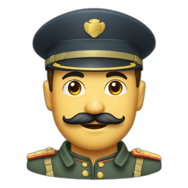 soldat avec une moustach petite carée sticker