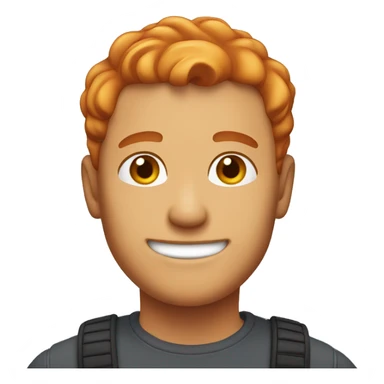 man smile with ginger shorthair sticker