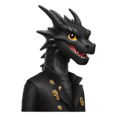 black Dragon wearing Louis vuiton sticker