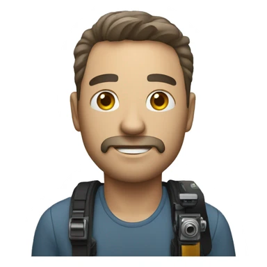 a man with a cinematic camera sticker