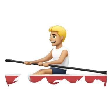 Guy Rowing Exercise sticker