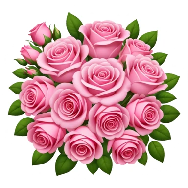 Huge pink flower bouquet with different flowers and pink tones and roses sticker