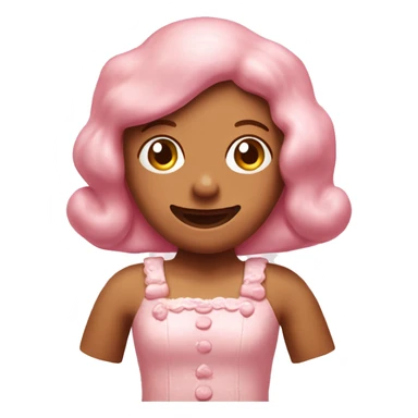 pastel pink gingerbread girl realistic with light bread  sticker