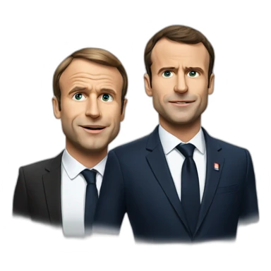 Macron et covid sticker