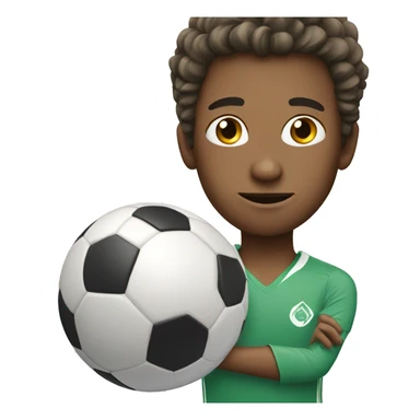 Soccer player with a ball sticker