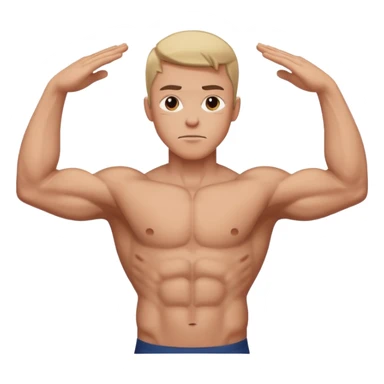 A person with the arms opened and extended forming a cross with their arms and body sticker