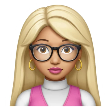 nicki minaj with glases sticker