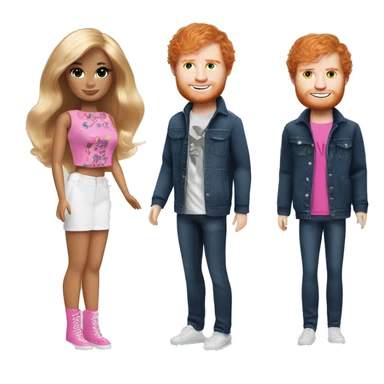 ed sheeran as barbie sticker