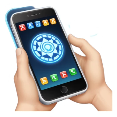 a phone showing the game weaver being played on it  sticker