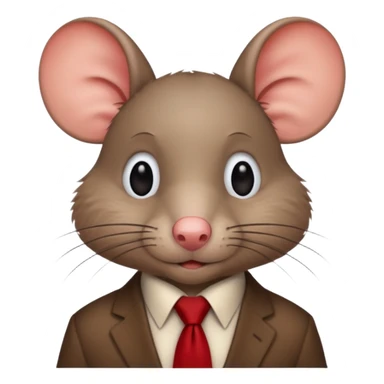 rat wearing  red tie sticker