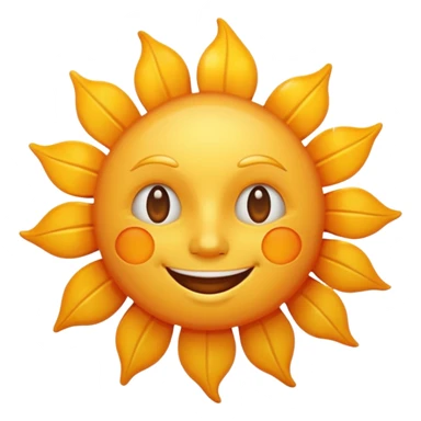 Retro Sun face no background sticker
