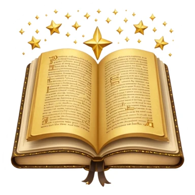 open book with sparkl sticker