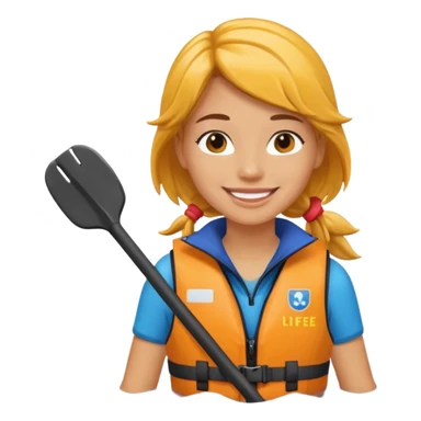 woman canoeist sticker