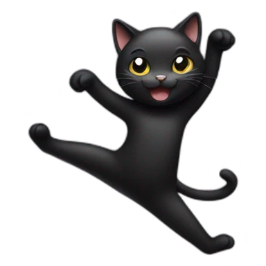 Black cat dancing sticker