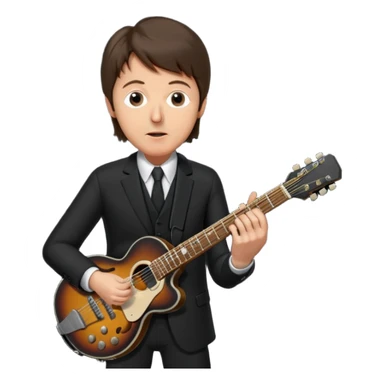 Paul McCartney playing guitar sticker