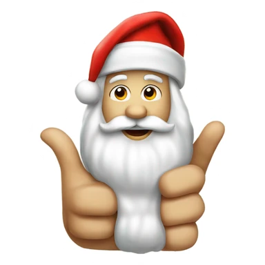 Santa on a thumb sticker