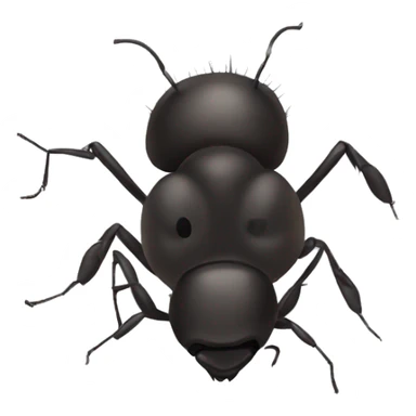 Ant with hair sticker