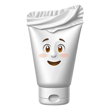 hand cream tube that is empty and crumpled, very wrinkled, cap still on, looks used up sticker