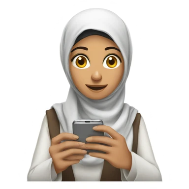 arab women using phone sticker