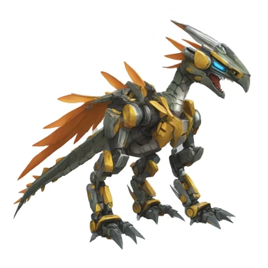 Spiky Medabot-Raptor-Dragon-Mecha sticker