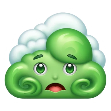 bad smell green cloud sticker