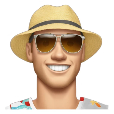 Jonathan Toews as a beach bum sticker