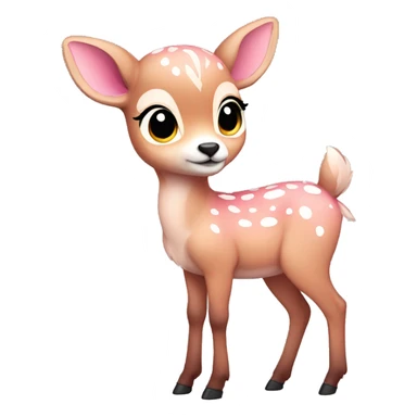 pretty pink fawn sticker