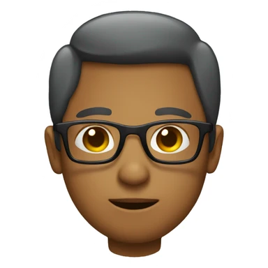 A person with cute glasses sticker