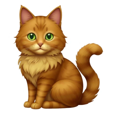 an elegant brown sitting cat sticker
