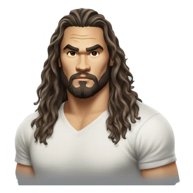realistic jason momoa wearing tee sticker