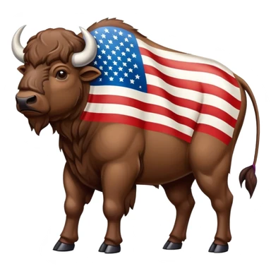 patriotic buffalo sticker