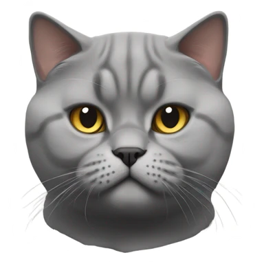 Muscular British shorthair cat sticker