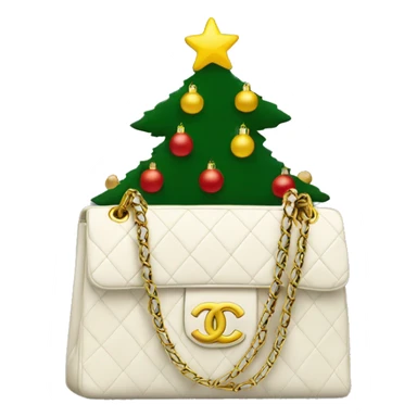 Chanel bag with Christmas tree sticker