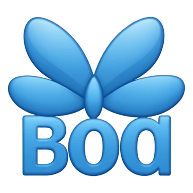 blue word "blessed" sticker