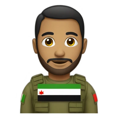 Man in iraq flag colors sticker