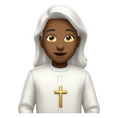 kids in white church clothes singing sticker