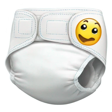 Plastic backed diaper sticker